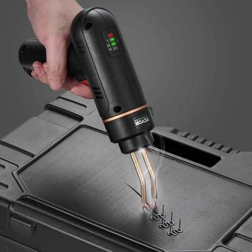 VEVOR Belaidis plastiko suvirintojas XC-01, 120 W, su 400 karštų kabių, 4 tipai