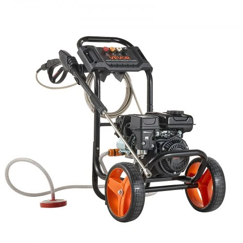VEVOR Benzininė aukšto slėgio plovykla 2500BP, 199,9 bar, 7 l/min, juoda, oranžinė
