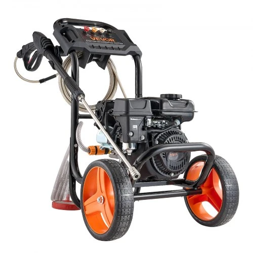 VEVOR Benzininė aukšto slėgio plovykla 2500BP, 199,9 bar, 7 l/min, juoda, oranžinė