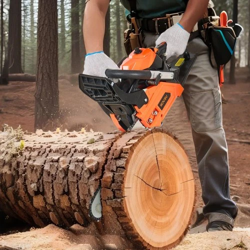 VEVOR Benzininis grandininis pjūklas 4000, 40 cc, 1,3 kW, 36 cm, oranžinė / juoda