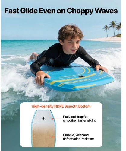 Koduva Bodyboard VEVOR, su riešo pavadėliu, 106 x 52 x 6 cm, iki 82 kg