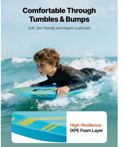 Koduva Bodyboard VEVOR, su riešo pavadėliu, 106 x 52 x 6 cm, iki 82 kg