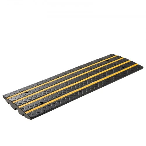 VEVOR Bortelio rampa, guminė, juoda / geltona, 122 x 41 x 7 cm, 15 t, 1 vnt.