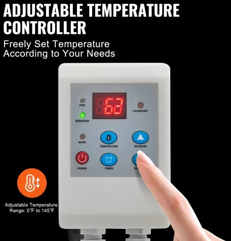 VEVOR Būgno šildytuvas DHM-55-DT, 208,2 l, 1300 W, reguliuojamas 0-63 °C