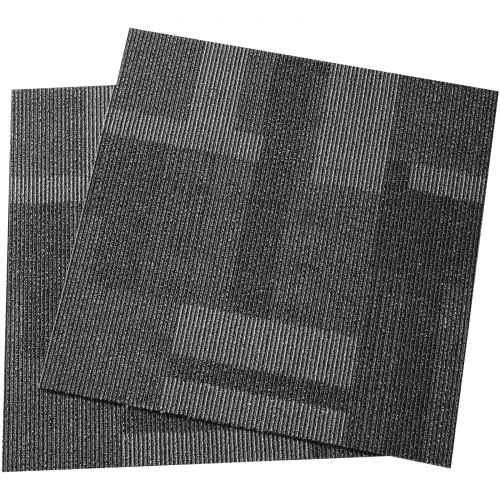VEVOR Carpet tiles DC126-04, 24 vnt., mišriai pilka, 610 x 610 x 6 mm