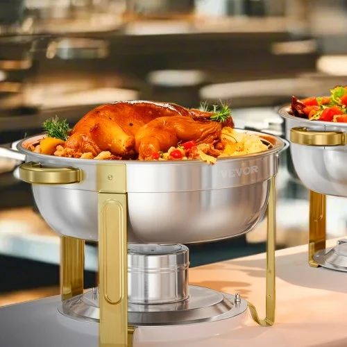 Koduva Chafing dish komplektas VEVOR, 5 Qt, 4 vnt., nerūdijančio plieno, auksinis