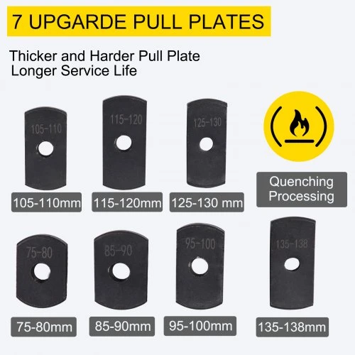 VEVOR Cilindro įvorės nuėmėjas K05T, 75-138 mm, 45# plienas