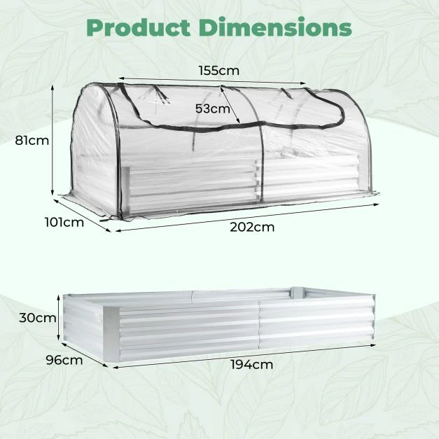 Koduva Cinkuota pakelta lysvė su uždengimu ir 2 ritininėmis durimis 202x101x81cm