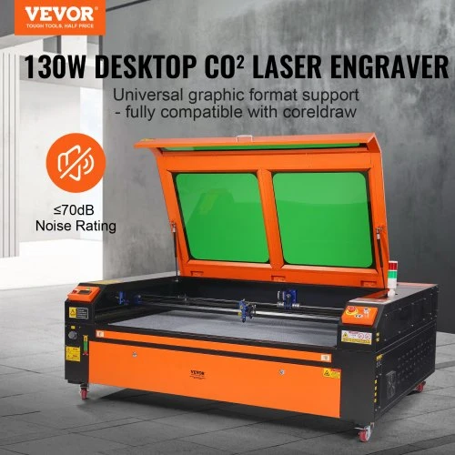 Koduva CO2 lazerinis graviravimo ir pjovimo įrenginys VEVOR KH1490, 130 W, 140 x 90 cm
