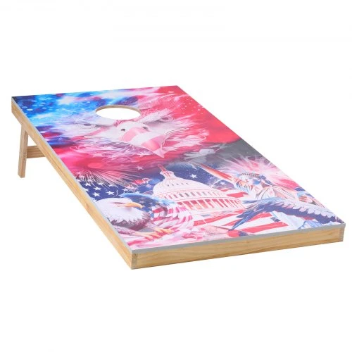 VEVOR Cornhole setas 4x2 ft, medinis, su 8 maišeliais ir nešiojimo dėklu