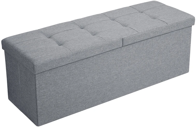 Koduva Daiktadėžė-sėdmaišis su pakeliamu dangčiu, 110 x 38 x 38 cm, šviesiai pilka