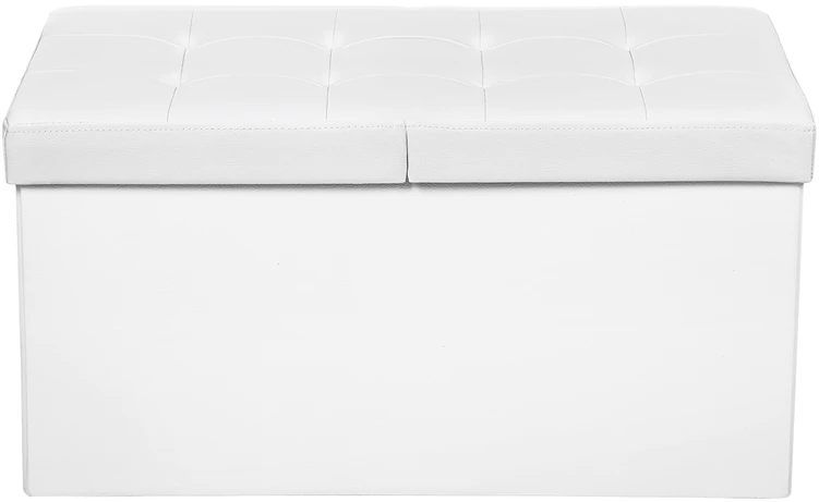 Koduva Daiktadėžė-suolas su atverčiamu dangčiu, 80 l, 76 x 38 x 38 cm, balta