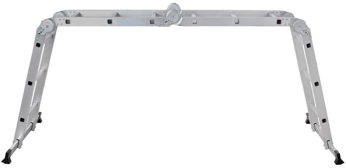 Songmics Daugiafunkcės kopėčios, aliumininės, sidabrinės, 350 cm, 12 pakopų, iki 150 kg