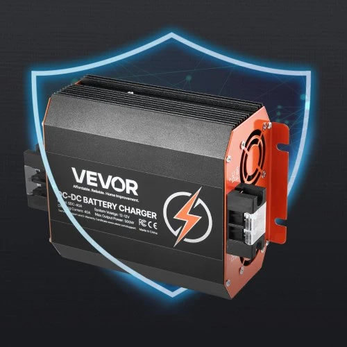 Koduva DC į DC akumuliatoriaus įkroviklis VEVOR SDC-40A, 12 V, 40 A, 500 W
