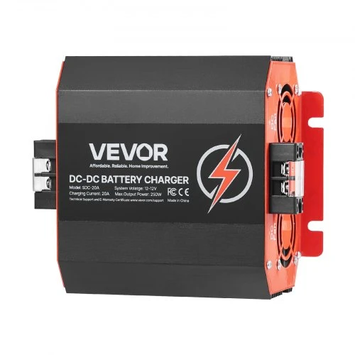 VEVOR DC į DC akumuliatoriaus įkroviklis SDC-20A, 12 V, 20 A, 250 W