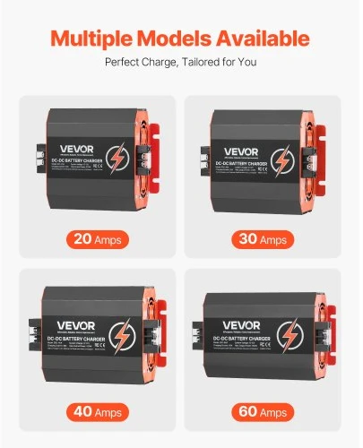 Koduva DC į DC akumuliatorių įkroviklis VEVOR SDC-60A, 12 V, 60 A, 750 W