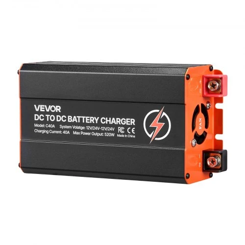 VEVOR DC į DC akumuliatorių įkroviklis C40A, 520 W, 40 A, 12V/24V