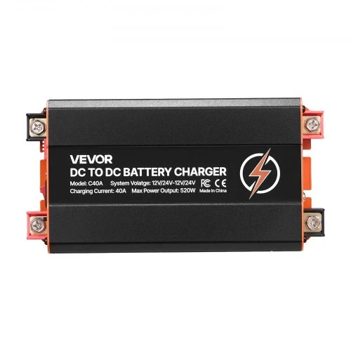 VEVOR DC į DC akumuliatorių įkroviklis C40A, 520 W, 40 A, 12V/24V