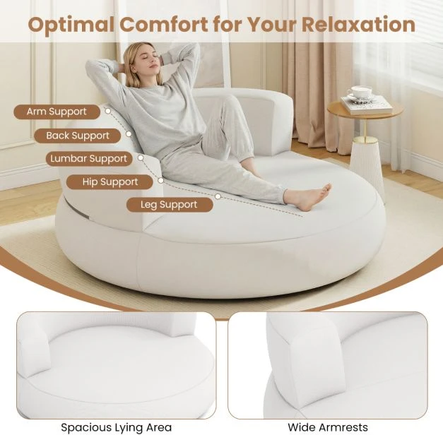 Promotion Didelė pripučiama balta sofa