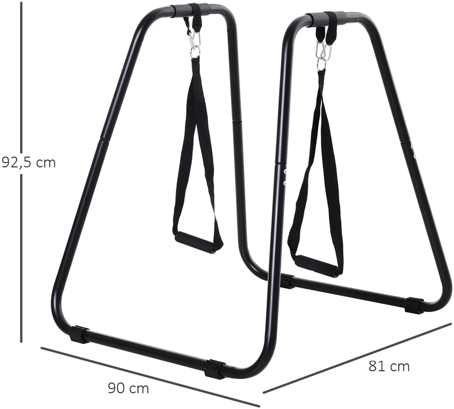 Aosom Dip stovas, juodas, plienas, 90 x 81 x 92,5 cm, iki 120 kg