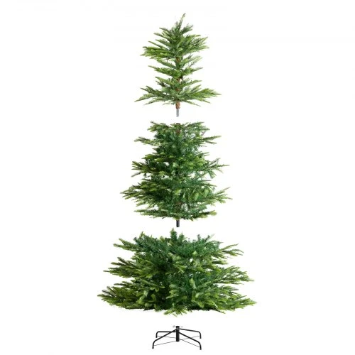 Koduva Dirbtinė kalėdinė eglutė su LED apšvietimu VEVOR, žalia, 225 cm, 700 šiltai baltų LED