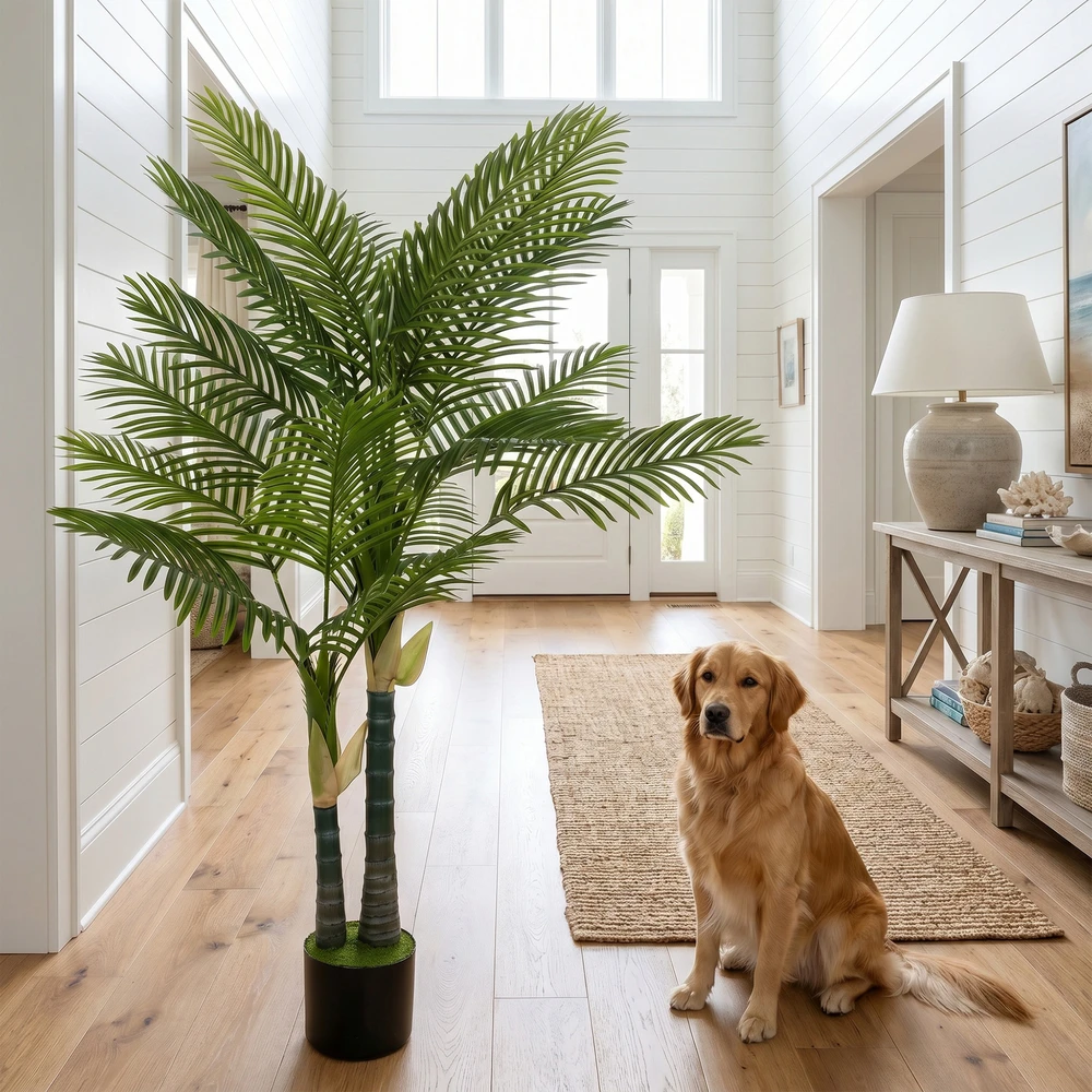 Aosom Dirbtinė palmė, 150 cm, žalia