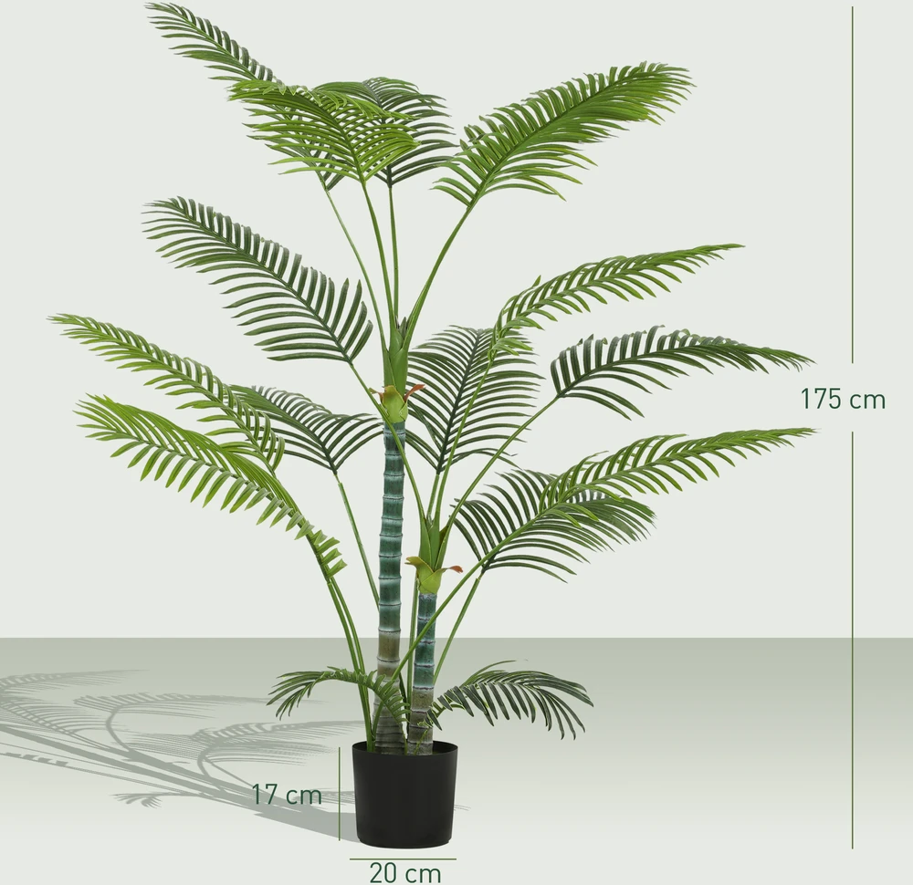 Aosom Dirbtinė palmė, žalia, 175 cm