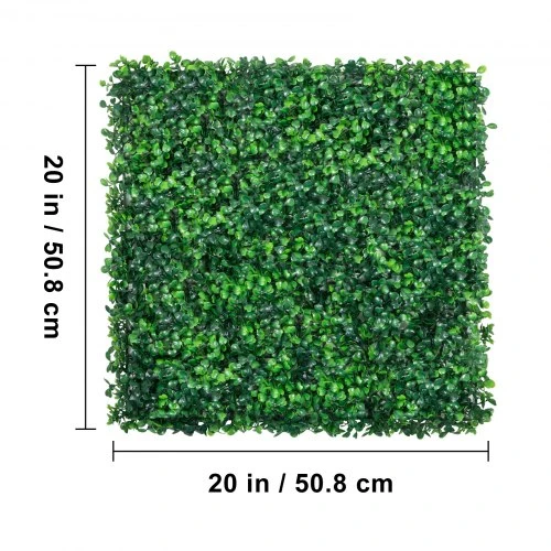 Koduva Dirbtinės buksmedžio gyvatvorės plokštės VEVOR, 12 vnt., žalios, 51 x 51 cm