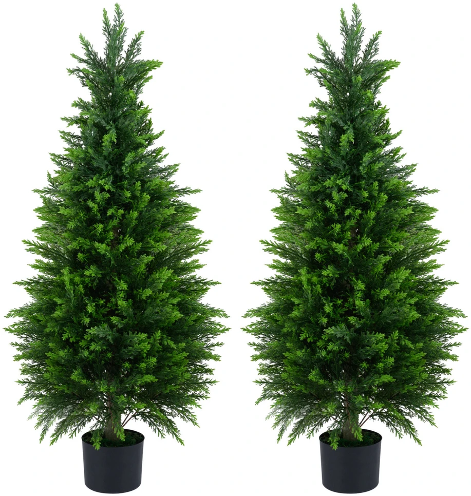 Promotion Dirbtiniai kedrai vazone, 2 vnt., 90 cm, žali, PE