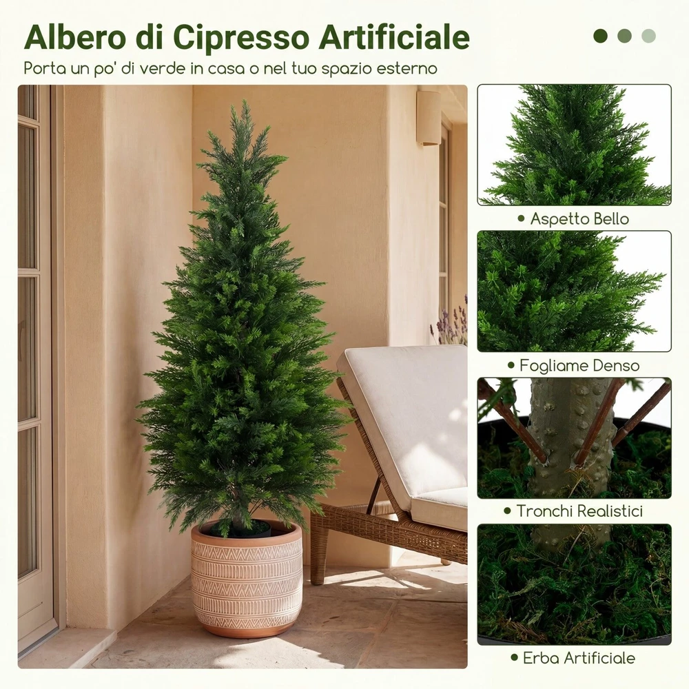 Promotion Dirbtiniai kedrai vazone, 2 vnt., 90 cm, žali, PE
