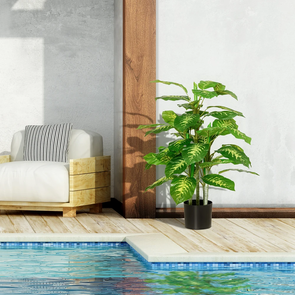 Aosom Dirbtinis augalas Dieffenbachia, žalia, 95 cm