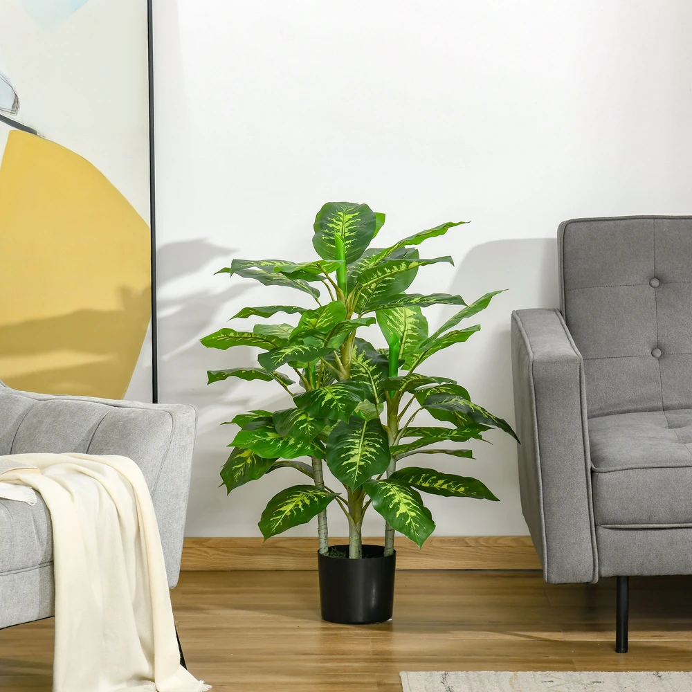 Aosom Dirbtinis augalas Dieffenbachia, žalia, 95 cm