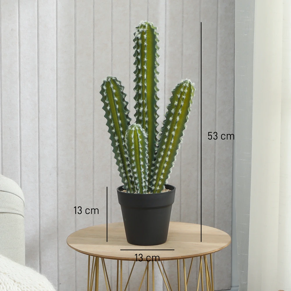 Aosom Dirbtinis kaktusas vazonėlyje, žalias, 53 cm