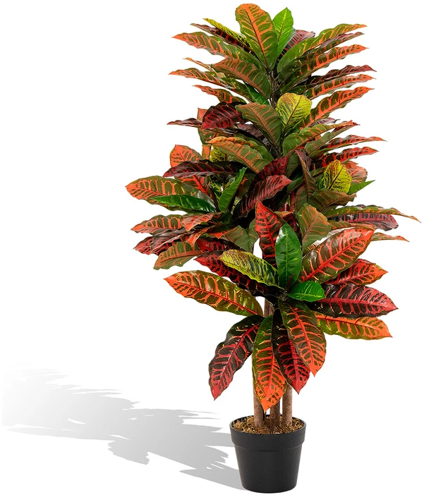 Promotion Dirbtinis krotono augalas vazone, margi žali ir raudoni lapai, 102 cm