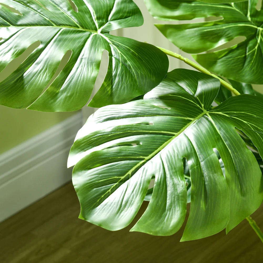 Aosom Dirbtinis monstera deliciosa augalas, žalias, 120 cm