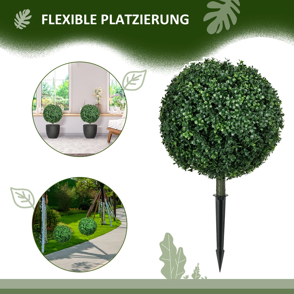 Koduva Dirbtinių buksmedžių 2 vnt. rinkinys, žalias, 70 cm