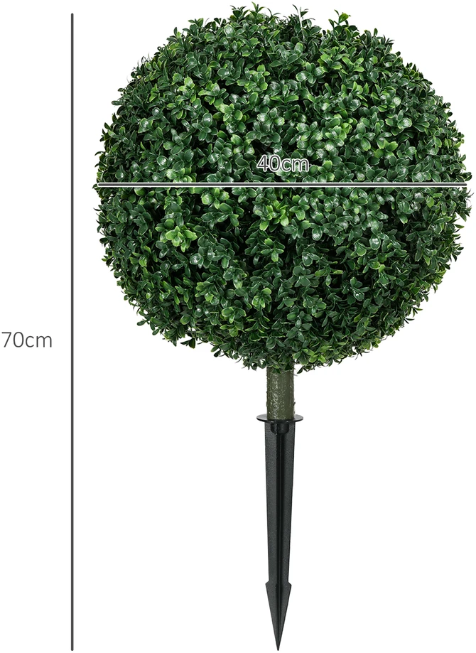 Koduva Dirbtinių buksmedžių 2 vnt. rinkinys, žalias, 70 cm
