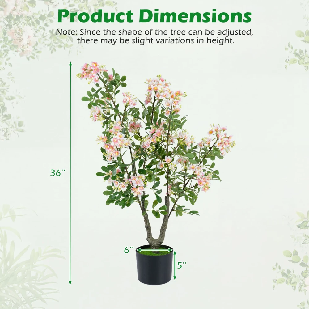 Promotion Dirbtinių impatiens medžių rinkinys iš 2 vnt., 91,4 cm, rožinė