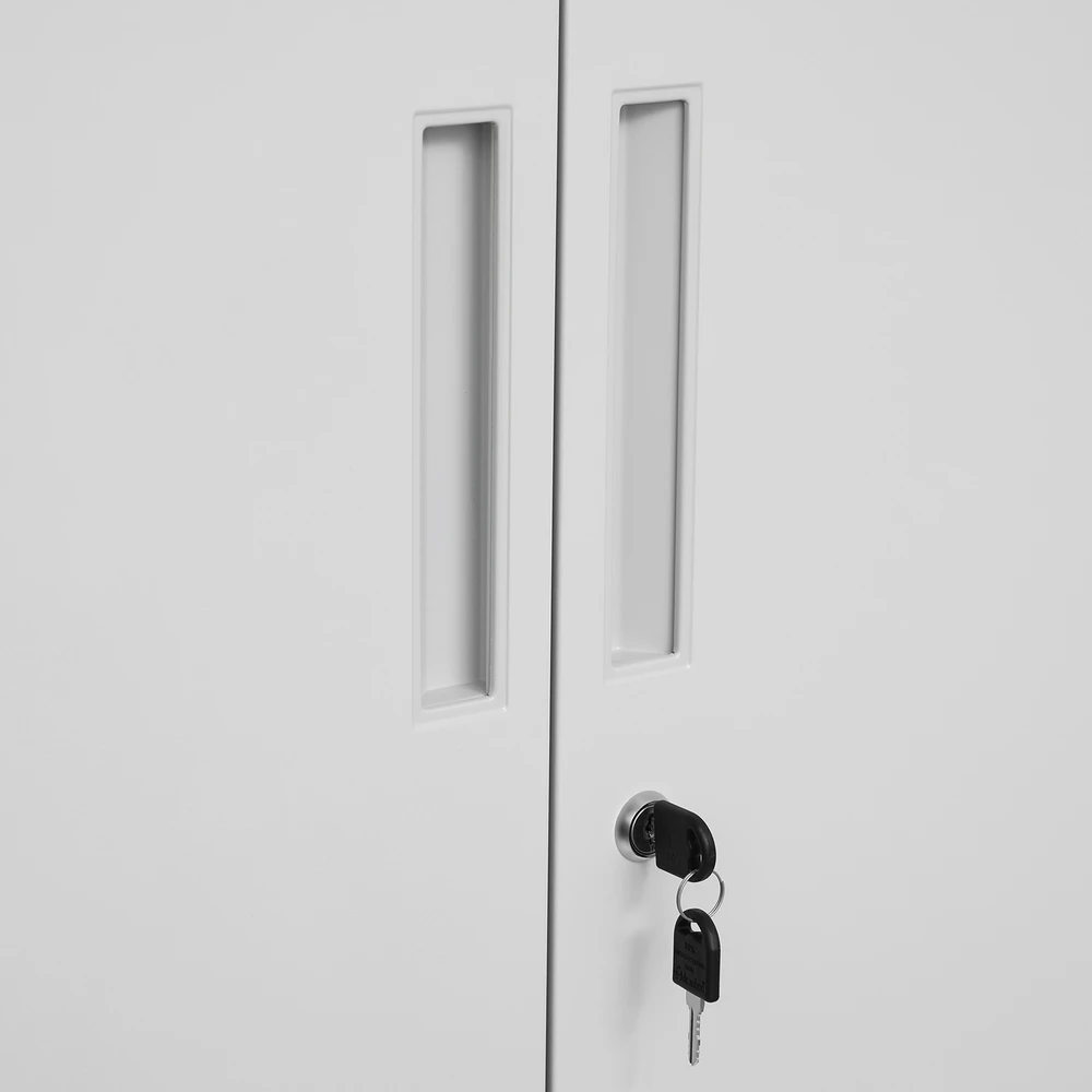 Songmics Dokumentų spinta su 2 durimis, 80 x 40 x 180 cm, milteliniu būdu dengtas plienas, pilka
