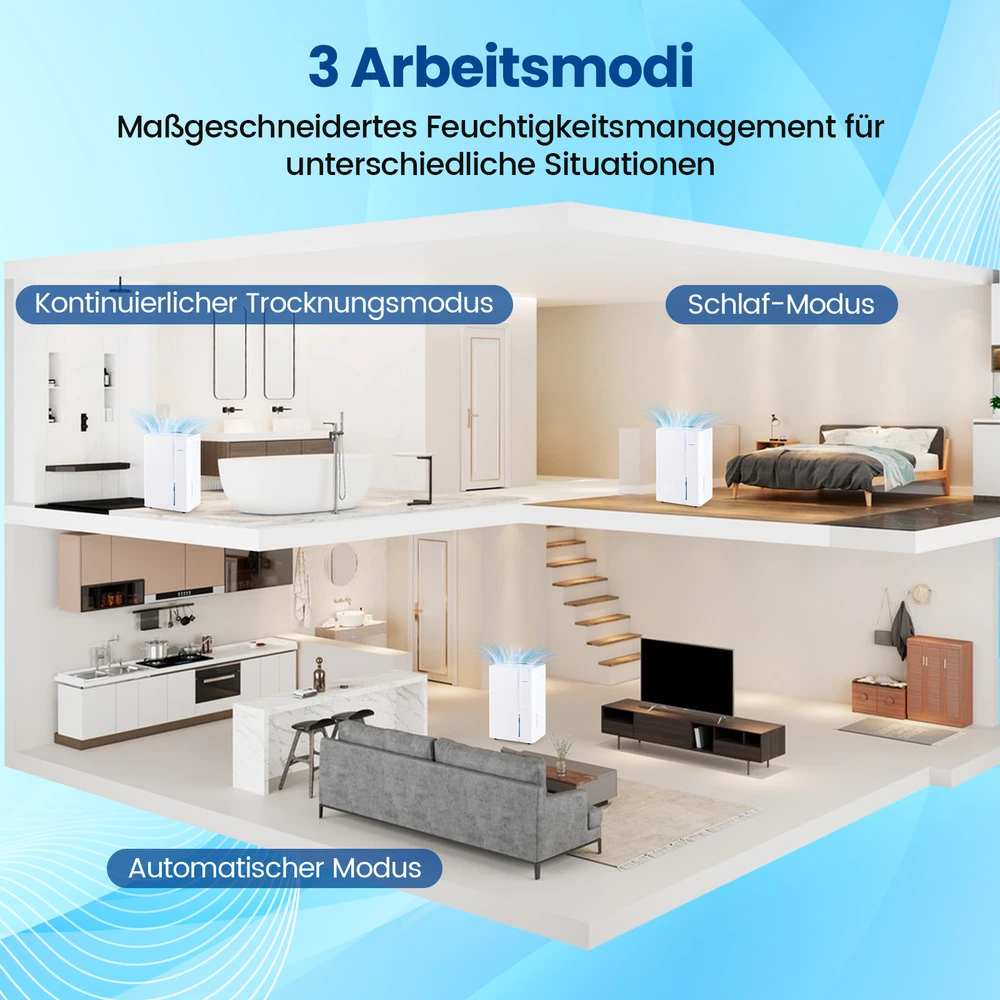 Sausintuvas Promotion Drėgmės surinkėjas 40L/24h 3 režimai 24h laikmatis baltas
