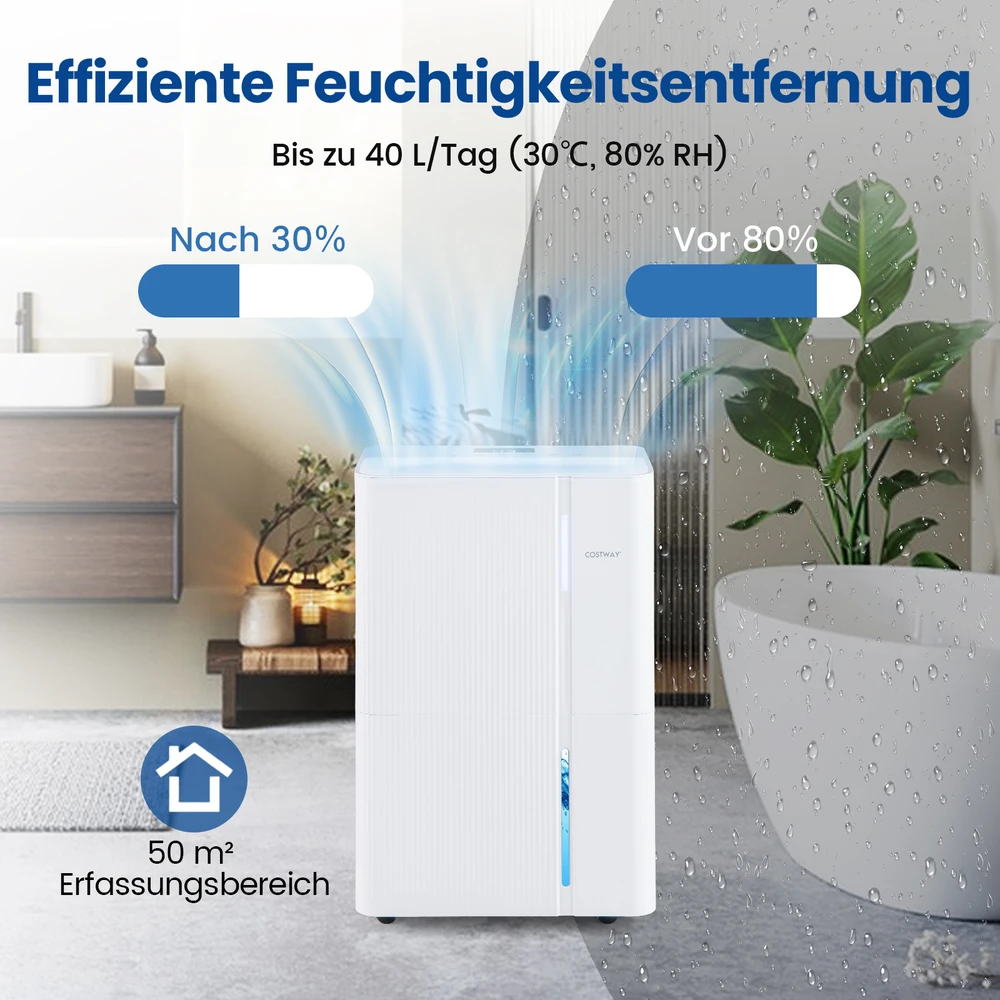 Sausintuvas Promotion Drėgmės surinkėjas 40L/24h 3 režimai 24h laikmatis baltas