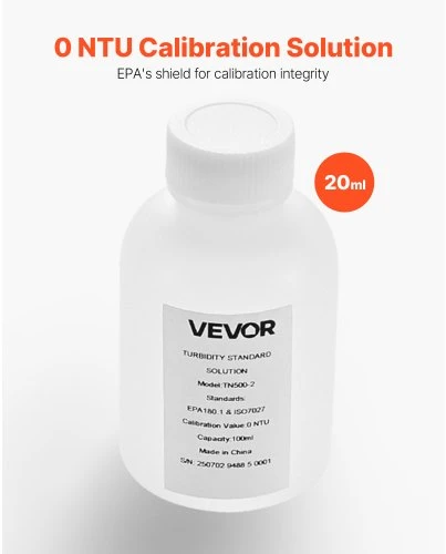 Koduva Drumstumo kalibravimo tirpalas VEVOR TN500-2, 0 NTU, 100 ml