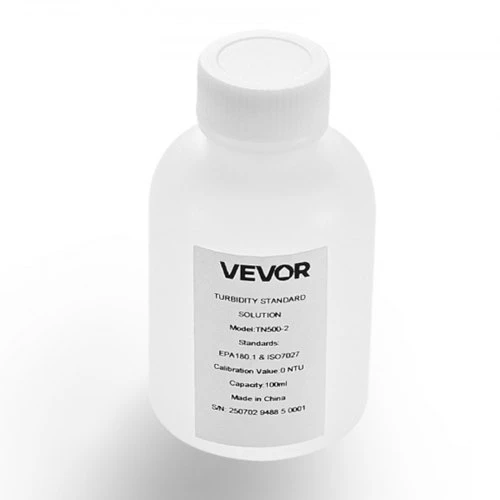 Koduva Drumstumo kalibravimo tirpalas VEVOR TN500-2, 0 NTU, 100 ml