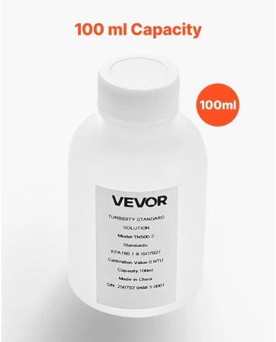 Koduva Drumstumo kalibravimo tirpalas VEVOR TN500-2, 0 NTU, 100 ml