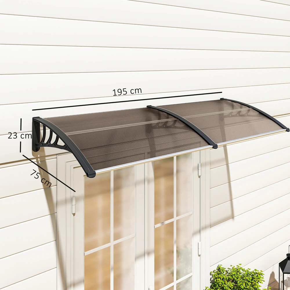 Aosom Duris ir langus dengiantis stogelis, rudas, 75 x 195 x 23 cm