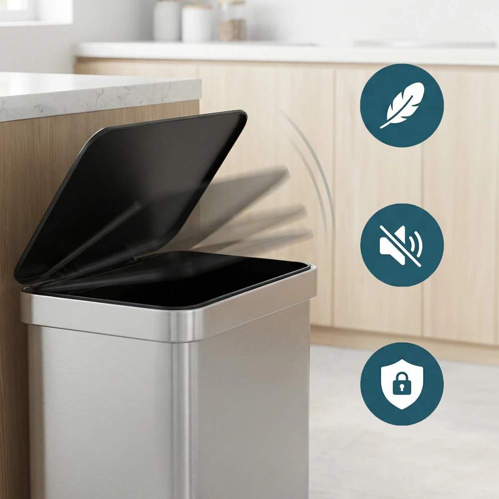 Koduva Dviejų skyrių virtuvinė šiukšliadėžė, nerūdijantis plienas, 2 x 30 l, sidabrinė