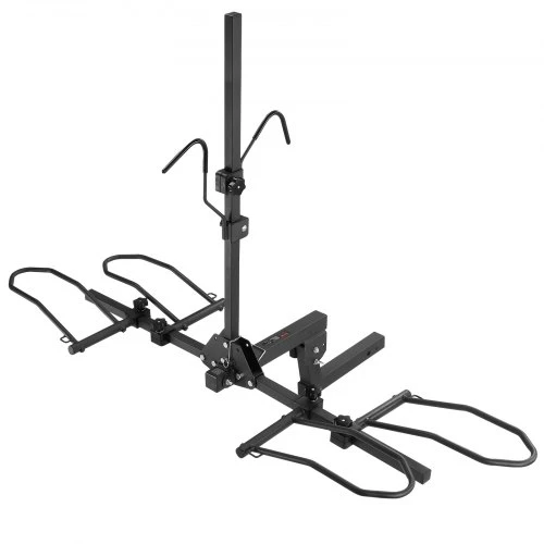 VEVOR Dviračių laikiklis ant kablio RC-1803I, 2 dviračiams, iki 73 kg, platforminis, sulankstomas ir atverčiamas, padangoms iki 12,7 cm