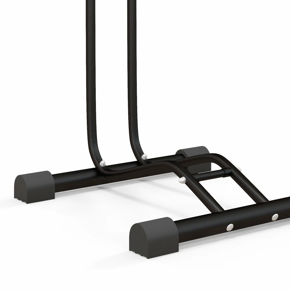 Aosom Dviračių stovas, vertikalus / horizontalus, 24–29", 700c, 41 x 41 x 76–121 cm, plienas, juodas