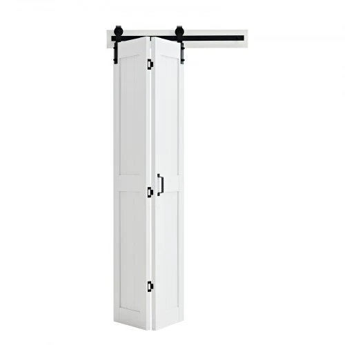 Koduva Dvivėrės sulankstomos tvarto durys VEVOR, MDF, baltos, 914 x 2134 mm