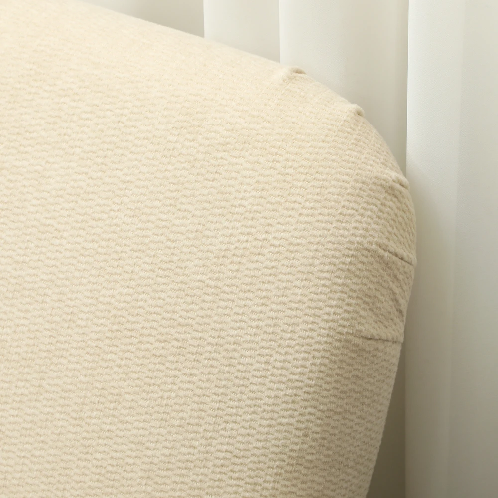 Aosom Dvivietė sofa, kompaktiška, kreminė balta, 130 x 74 x 79 cm